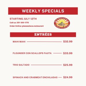 Weekly Specials - July 12th